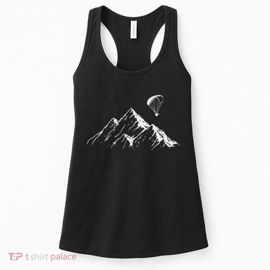 Paraglider Mountains Parachute Paragliding Lover Fun Women's Tank Top
