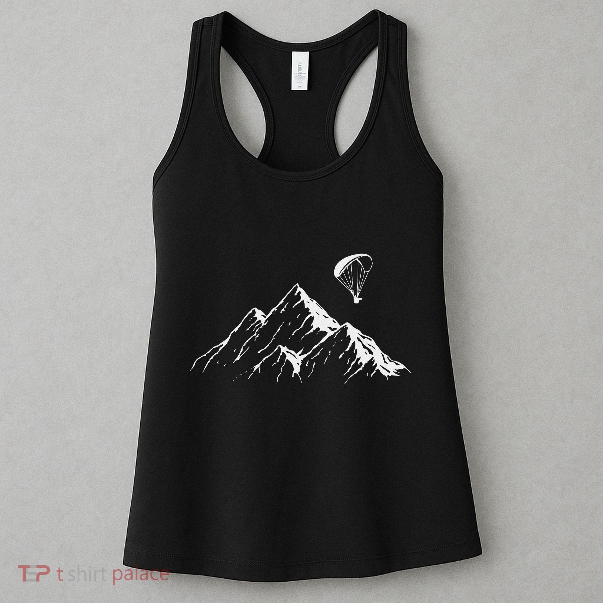 Paraglider Mountains Parachute Paragliding Lover Fun Women's Tank Top