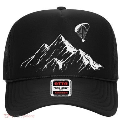 Paraglider Mountains Parachute Paragliding Lover Fun Hat