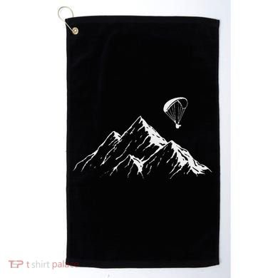 Paraglider Mountains Parachute Paragliding Lover Fun Golf Towel