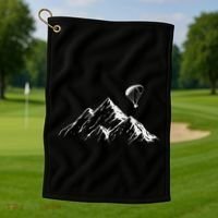 Paraglider Mountains Parachute Paragliding Lover Fun Golf Towel thumb 1