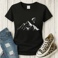 Paraglider Mountains Parachute Paragliding Lover Fun Women's T-Shirt thumb 3