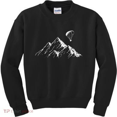Paraglider Mountains Parachute Paragliding Lover Fun Kids Sweatshirt
