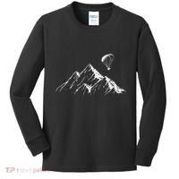 Paraglider Mountains Parachute Paragliding Lover Fun Kids Long Sleeve Shirt thumb 0