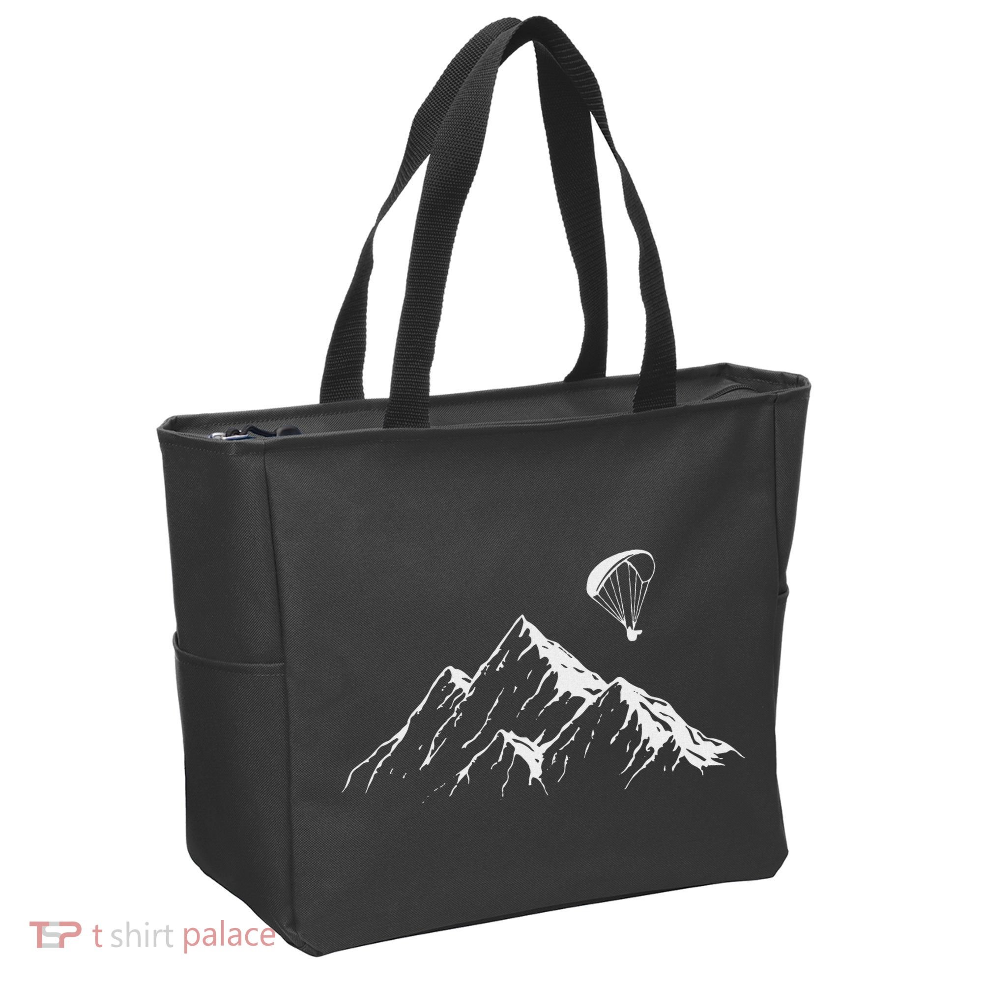 Paraglider Mountains Parachute Paragliding Lover Fun Tote Bag