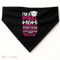 Pitbull Mom Pit Bull Terrier Mommy Pibble Mother's Day USA-Made Doggie Bandana thumb 0