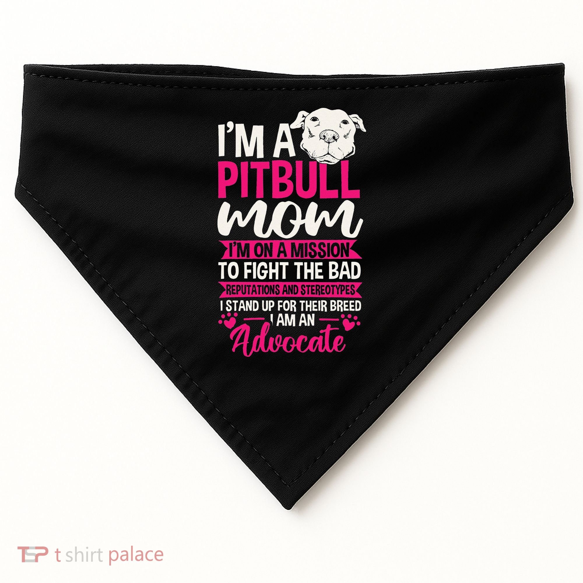 Pitbull Mom Pit Bull Terrier Mommy Pibble Mother's Day USA-Made Doggie Bandana