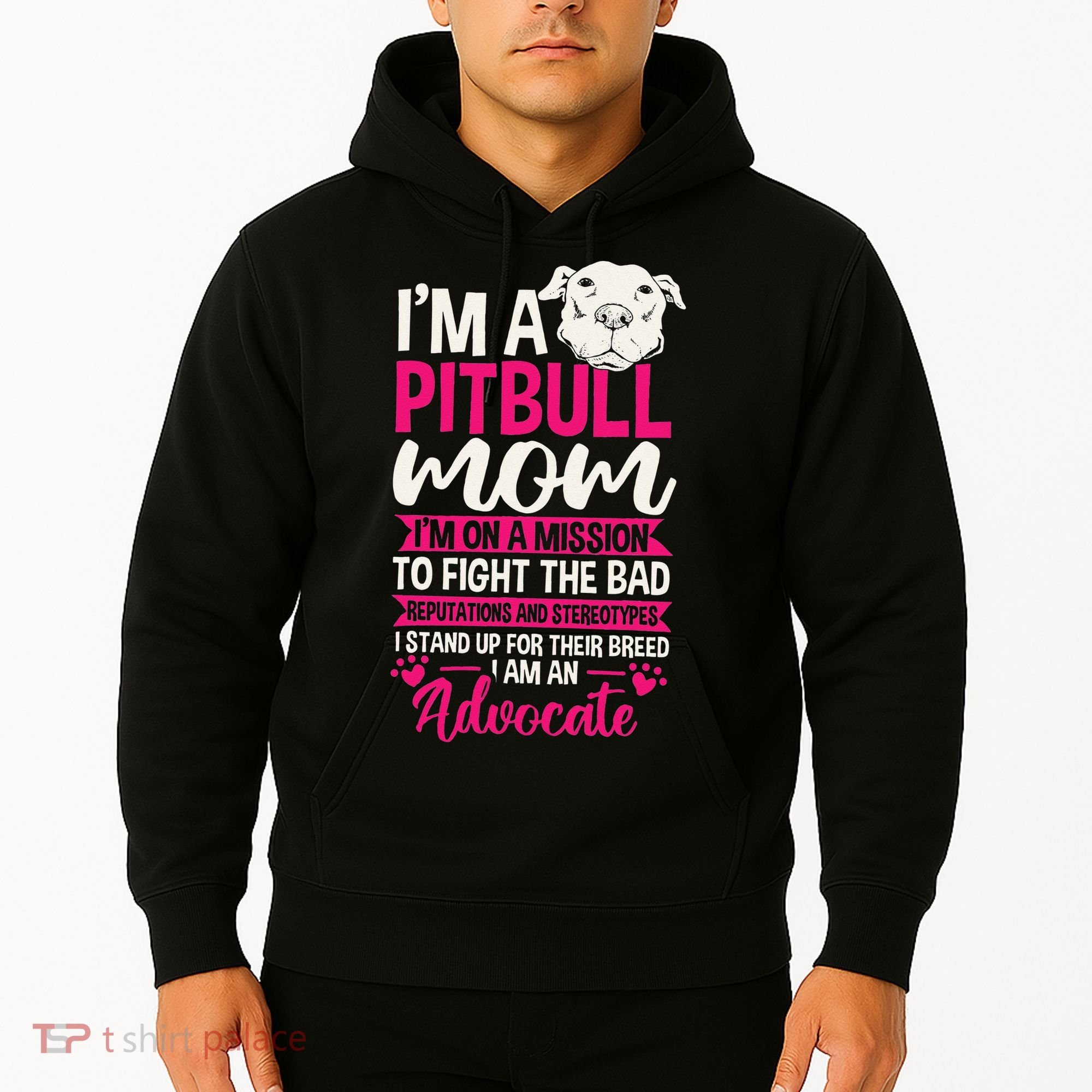 Pitbull Mom Pit Bull Terrier Mommy Pibble Mother's Day Hoodie
