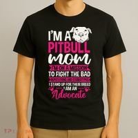 Pitbull Mom Pit Bull Terrier Mommy Pibble Mother's Day T-Shirt thumb 3