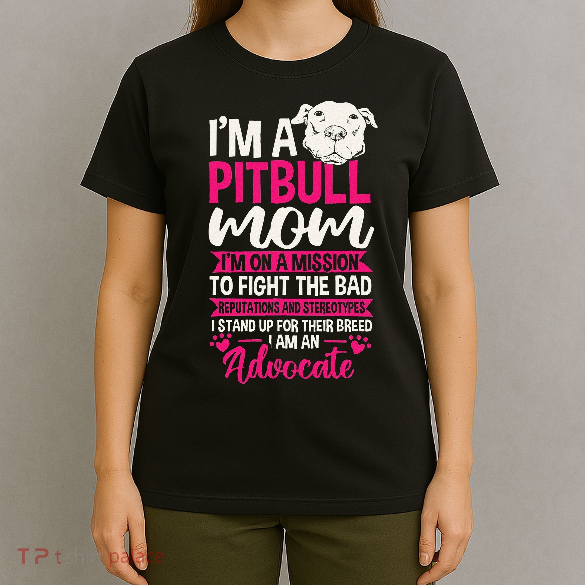 Pitbull Mom Pit Bull Terrier Mommy Pibble Mother's Day T-Shirt