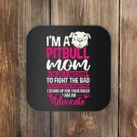 Pitbull Mom Pit Bull Terrier Mommy Pibble Mother's Day Coaster thumb 0