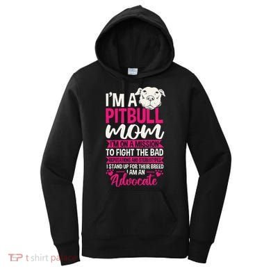 Pitbull Mom Pit Bull Terrier Mommy Pibble Mother's Day Women's Hoodie
