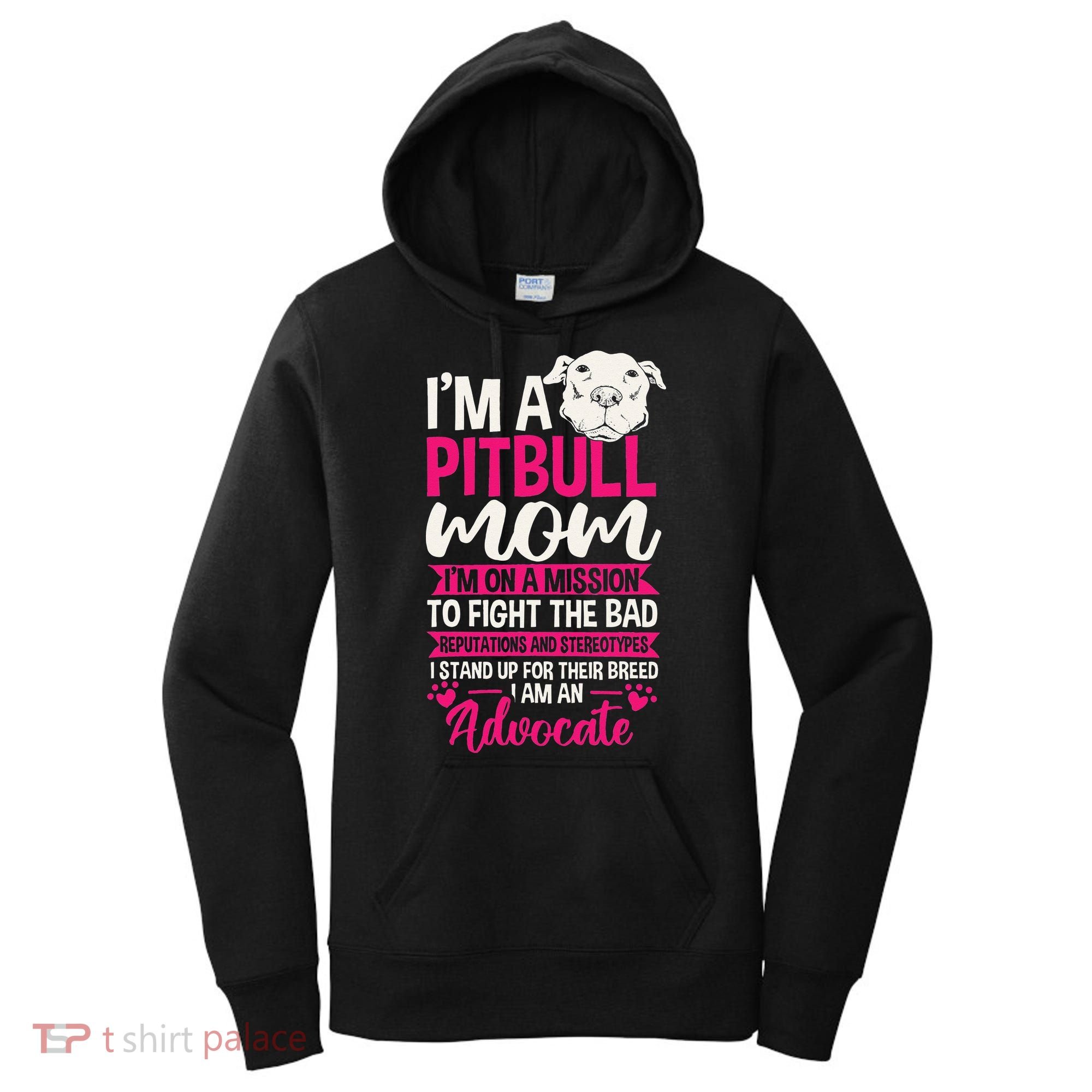 Pitbull Mom Pit Bull Terrier Mommy Pibble Mother's Day Women's Hoodie