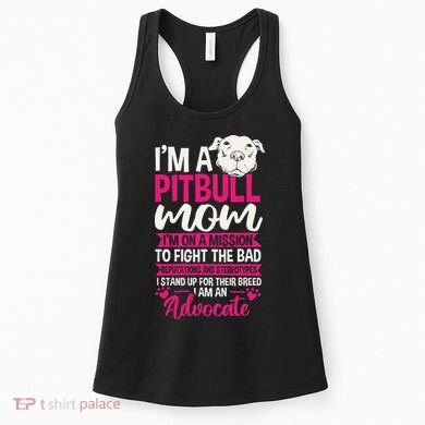 Pitbull Mom Pit Bull Terrier Mommy Pibble Mother's Day Women's Tank Top