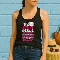 Pitbull Mom Pit Bull Terrier Mommy Pibble Mother's Day Women's Tank Top thumb 2
