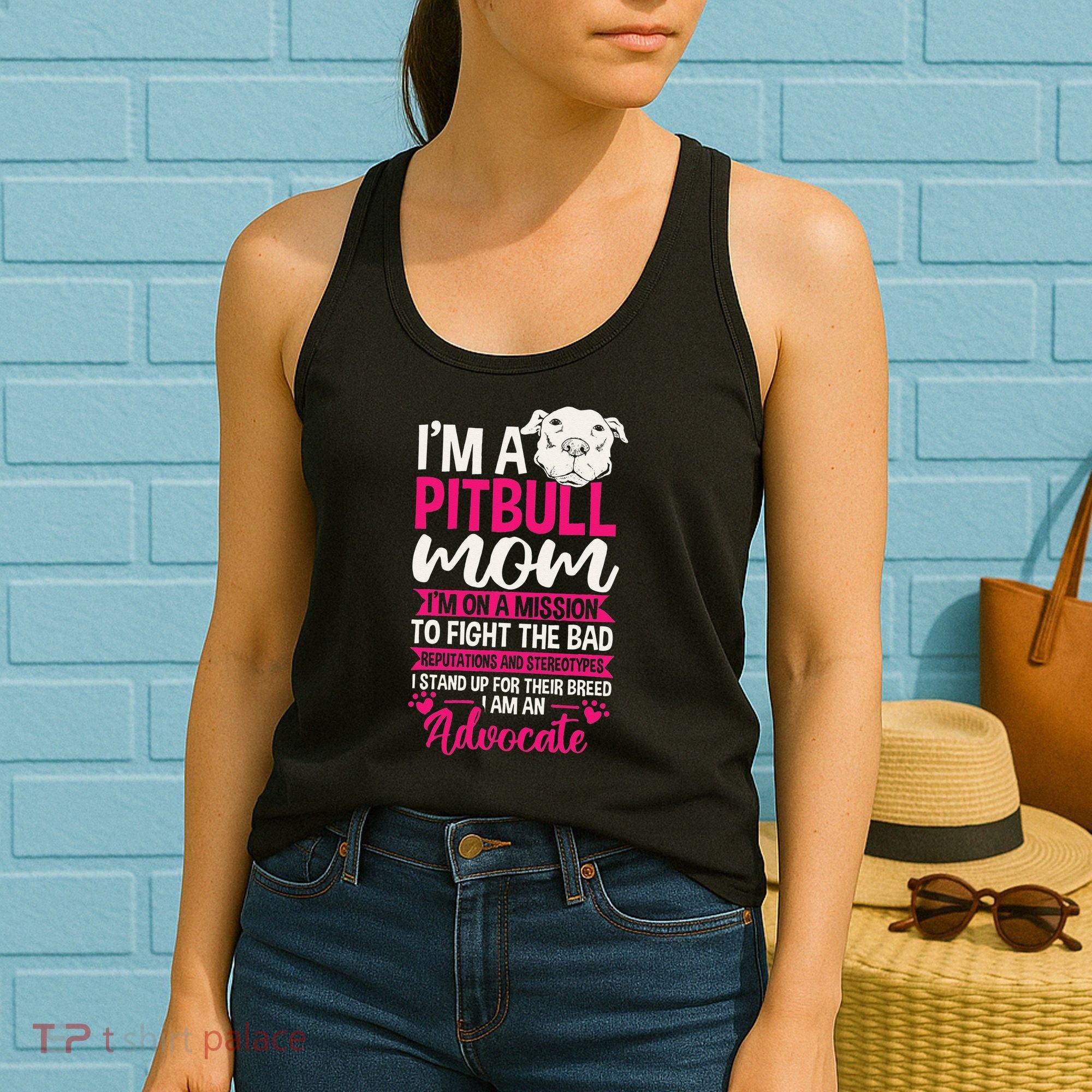 Pitbull Mom Pit Bull Terrier Mommy Pibble Mother's Day Women's Tank Top
