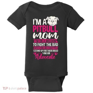 Pitbull Mom Pit Bull Terrier Mommy Pibble Mother's Day Baby Bodysuit