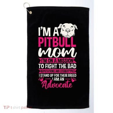 Pitbull Mom Pit Bull Terrier Mommy Pibble Mother's Day Golf Towel