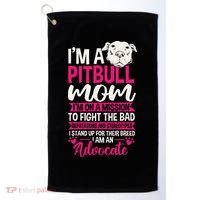 Pitbull Mom Pit Bull Terrier Mommy Pibble Mother's Day Golf Towel thumb 0