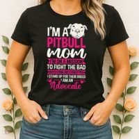 Pitbull Mom Pit Bull Terrier Mommy Pibble Mother's Day Women's T-Shirt thumb 2