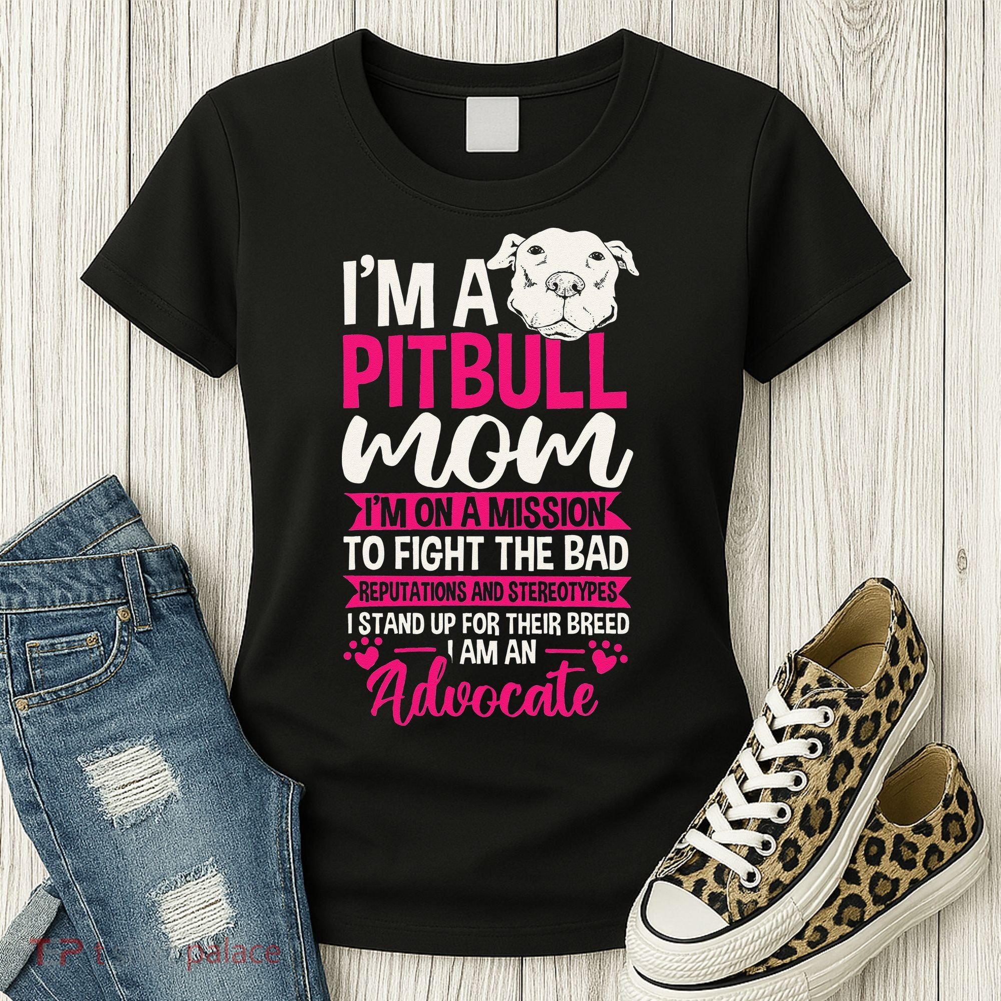 Pitbull Mom Pit Bull Terrier Mommy Pibble Mother's Day Women's T-Shirt