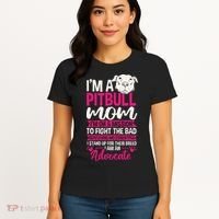 Pitbull Mom Pit Bull Terrier Mommy Pibble Mother's Day Women's T-Shirt thumb 4