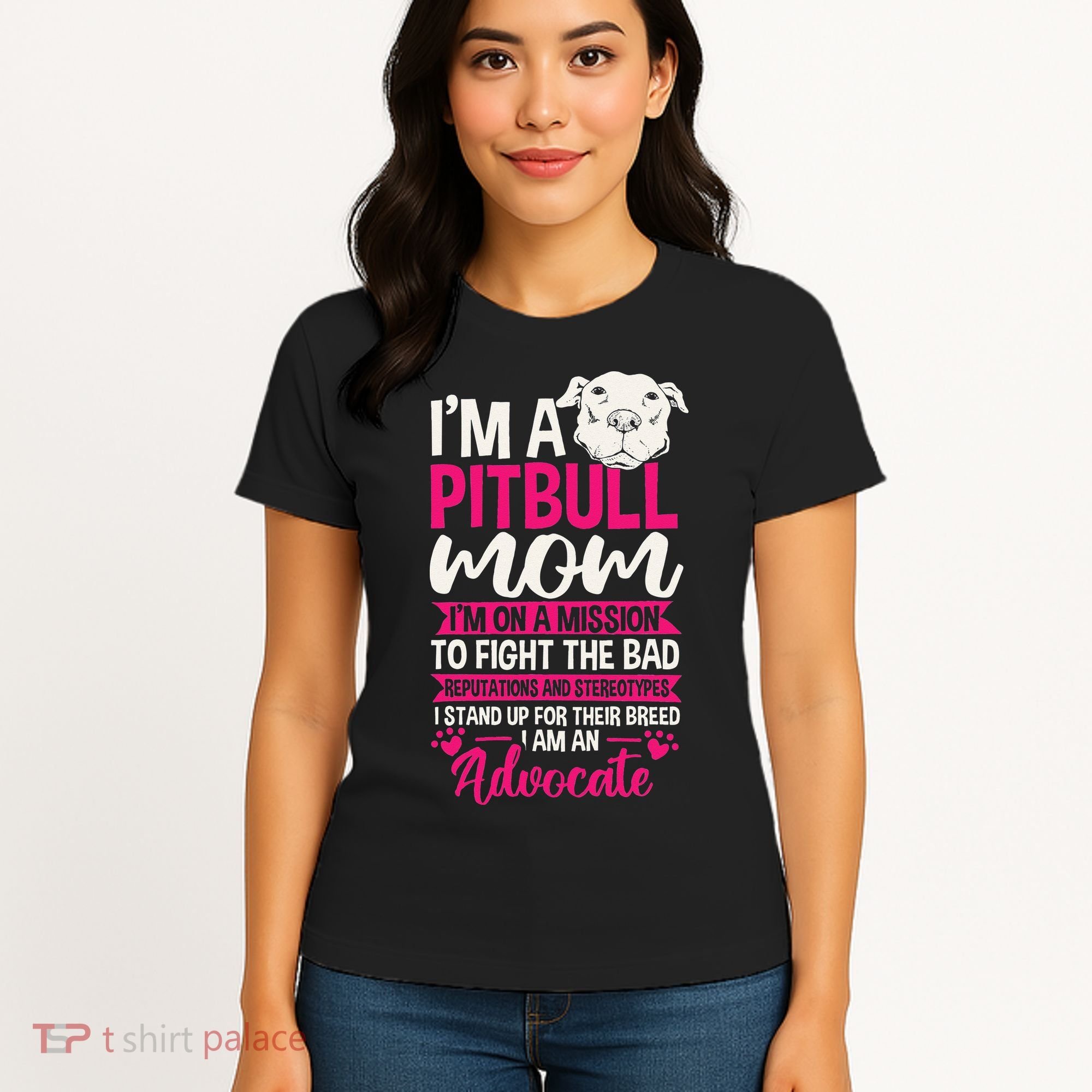 Pitbull Mom Pit Bull Terrier Mommy Pibble Mother's Day Women's T-Shirt