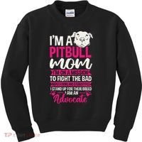Pitbull Mom Pit Bull Terrier Mommy Pibble Mother's Day Kids Sweatshirt thumb 0
