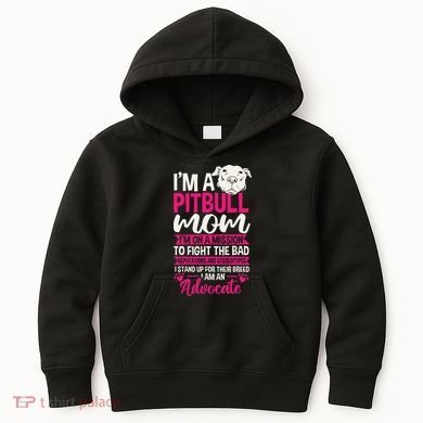 Pitbull Mom Pit Bull Terrier Mommy Pibble Mother's Day Kids Hoodie
