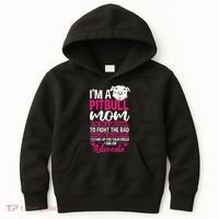 Pitbull Mom Pit Bull Terrier Mommy Pibble Mother's Day Kids Hoodie thumb 0