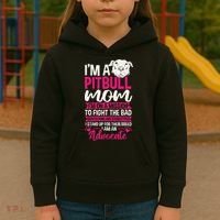 Pitbull Mom Pit Bull Terrier Mommy Pibble Mother's Day Kids Hoodie thumb 3