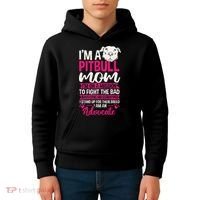 Pitbull Mom Pit Bull Terrier Mommy Pibble Mother's Day Kids Hoodie thumb 4