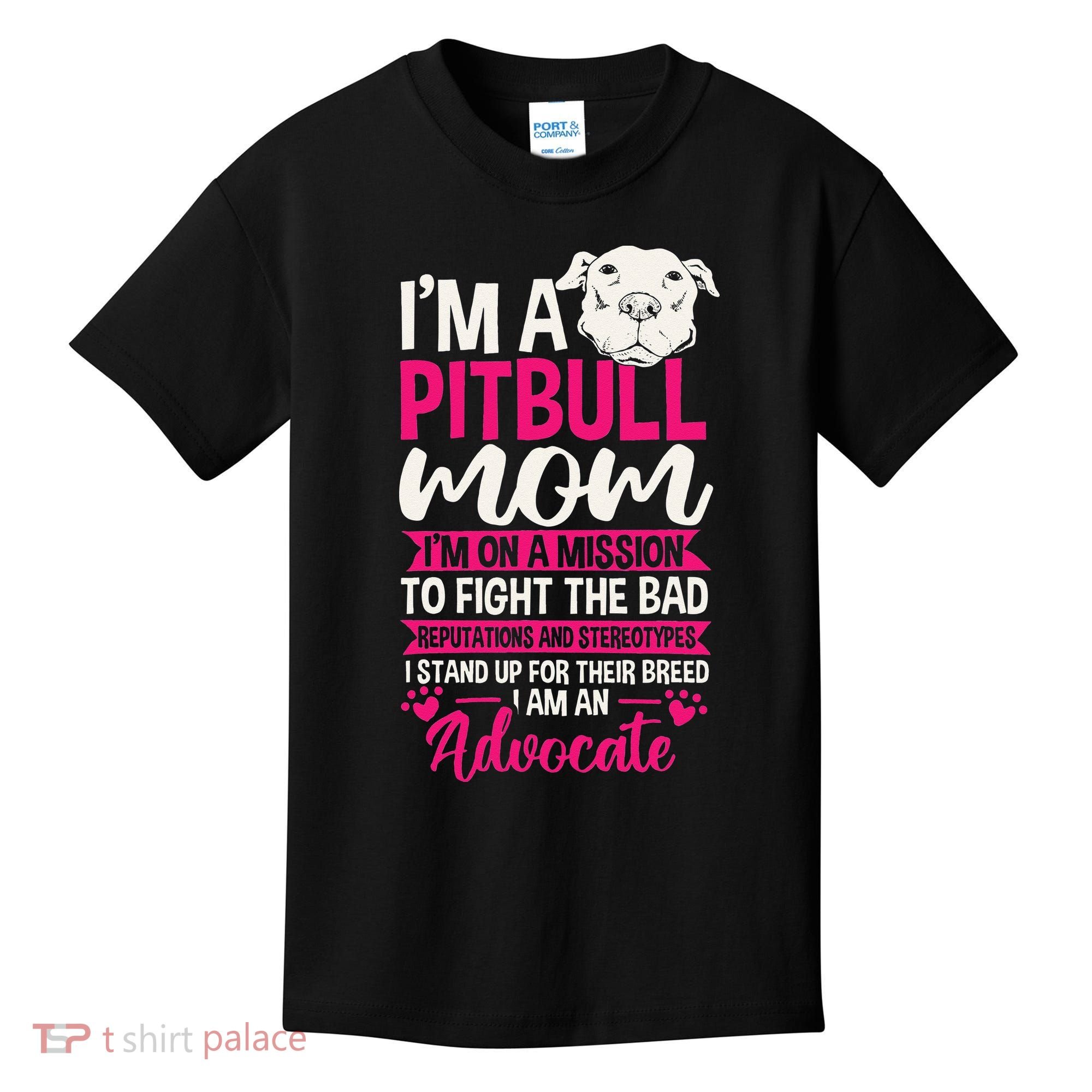 Pitbull Mom Pit Bull Terrier Mommy Pibble Mother's Day Kids T-Shirt