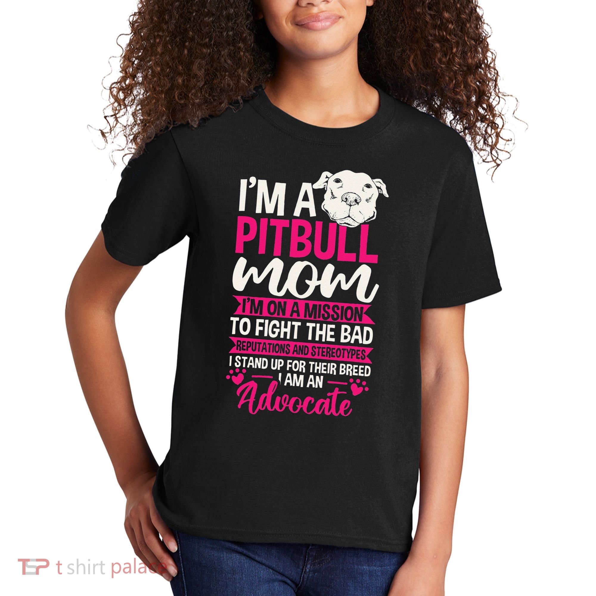 Pitbull Mom Pit Bull Terrier Mommy Pibble Mother's Day Kids T-Shirt