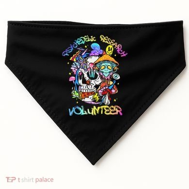 Psychedelic Mushroom Research Volunteer USA-Made Doggie Bandana