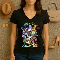 Psychedelic Mushroom Research Volunteer Women's V-Neck T-Shirt thumb 3