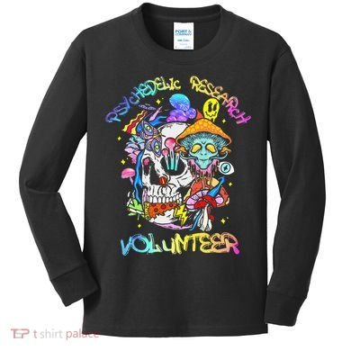 Psychedelic Mushroom Research Volunteer Kids Long Sleeve Shirt