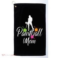 Paintball Mom Retro Awesome Baller Mom Funny Gift Present Gift Golf Towel thumb 0