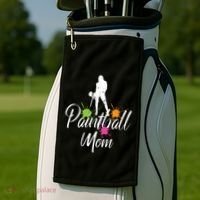Paintball Mom Retro Awesome Baller Mom Funny Gift Present Gift Golf Towel thumb 2