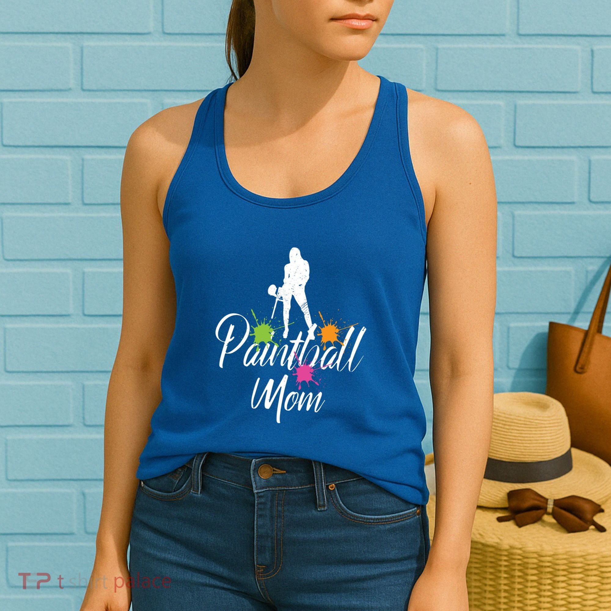 Paintball Mom Retro Awesome Baller Mom Funny Gift Present Gift Women's Tank Top