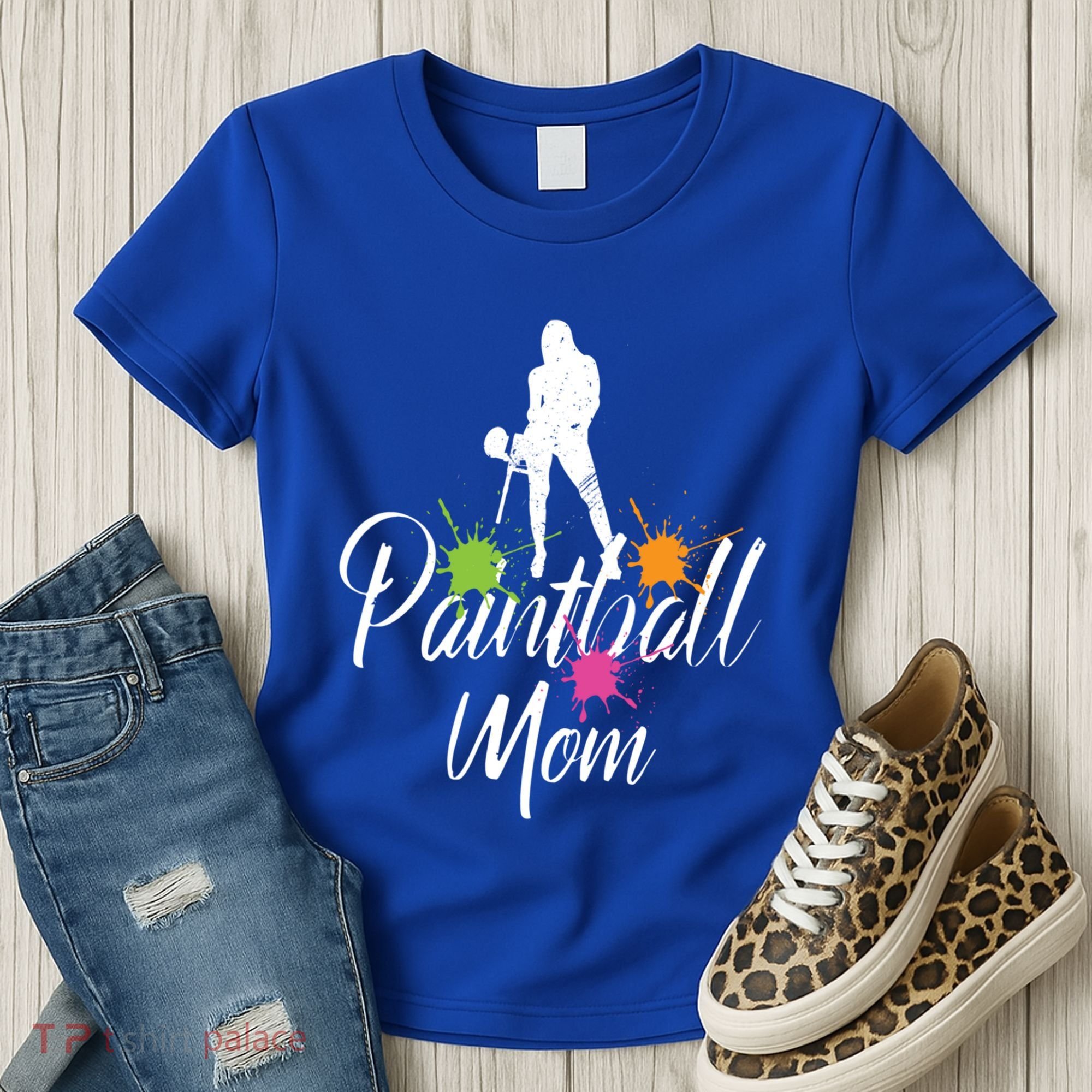 Paintball Mom Retro Awesome Baller Mom Funny Gift Present Gift Women's T-Shirt