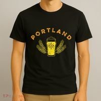 Portland Maine Retro Vintage Style Craft Beer Drinkers T-Shirt thumb 3