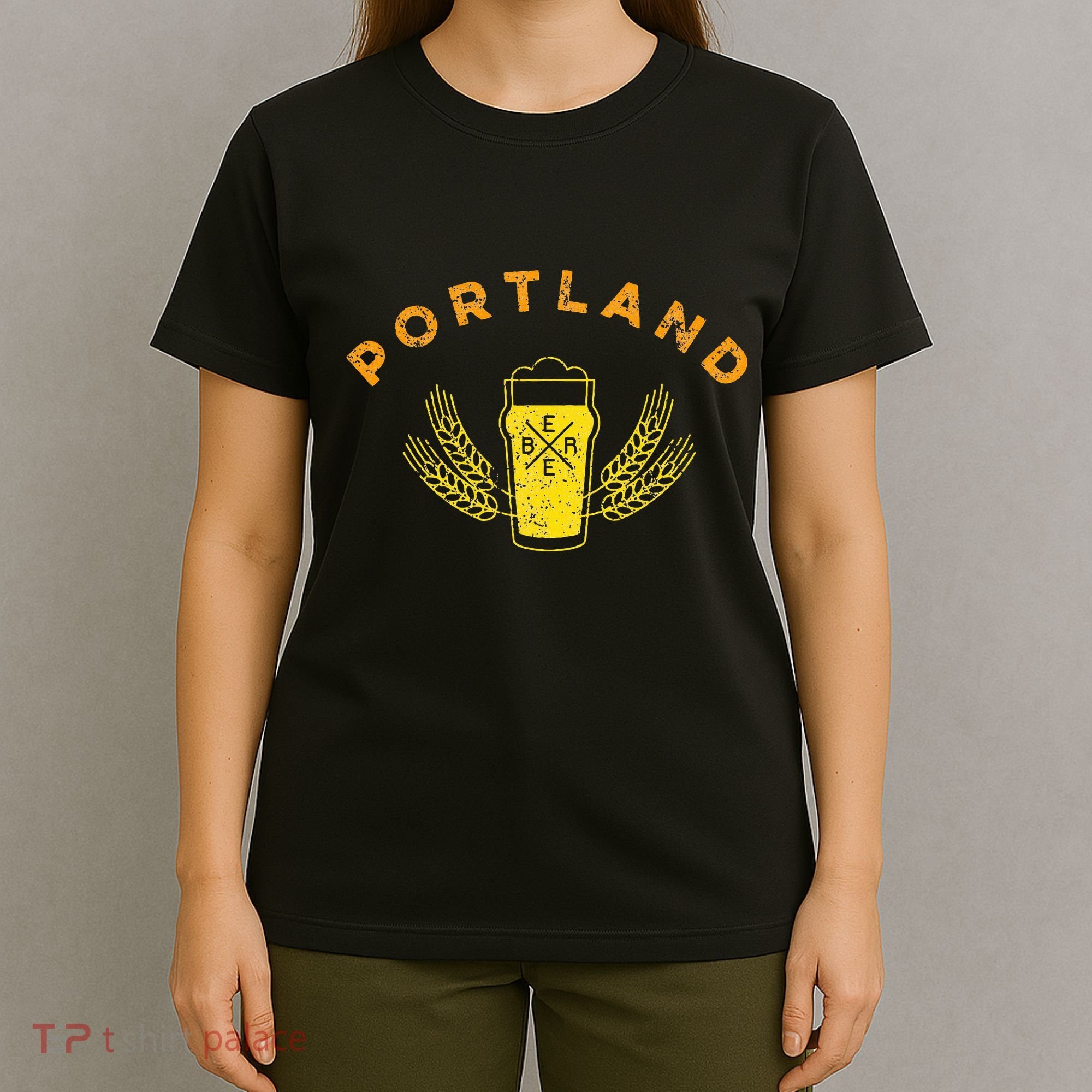 Portland Maine Retro Vintage Style Craft Beer Drinkers T-Shirt