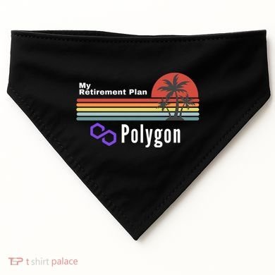 Polygon My Retirement Plan, Polygon Logo, Polygon Crypto USA-Made Doggie Bandana