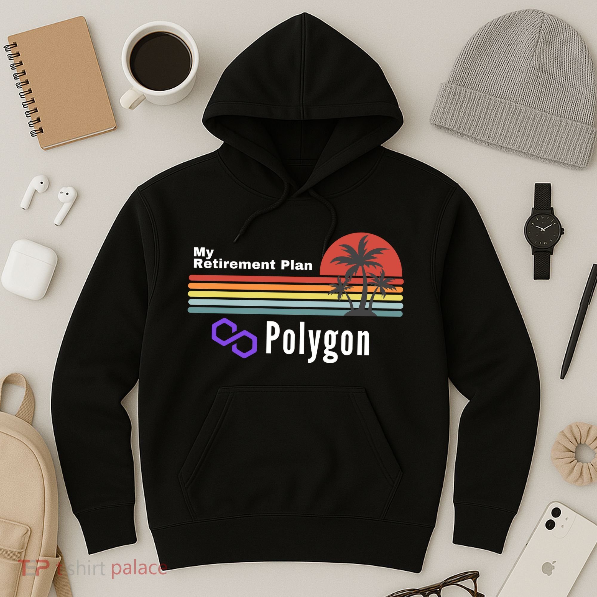 Polygon My Retirement Plan, Polygon Logo, Polygon Crypto Hoodie