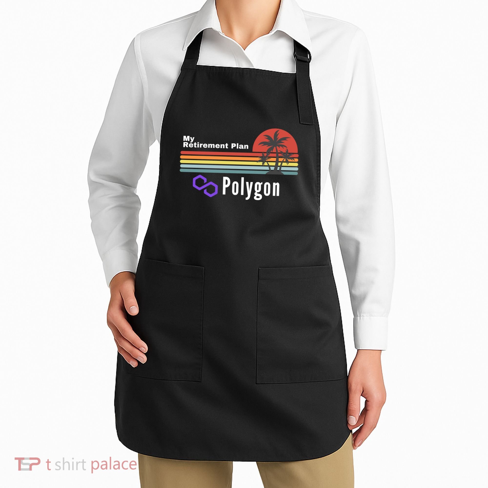 Polygon My Retirement Plan, Polygon Logo, Polygon Crypto Apron