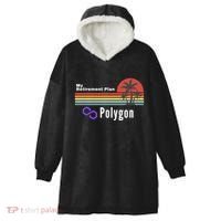 Polygon My Retirement Plan, Polygon Logo, Polygon Crypto Hooded Wearable Blanket thumb 0