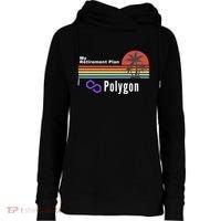 Polygon My Retirement Plan, Polygon Logo, Polygon Crypto Womens Funnel Neck Pullover Hood thumb 0