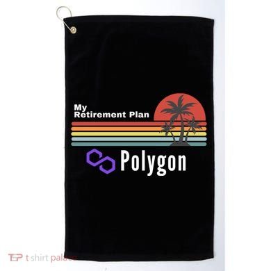 Polygon My Retirement Plan, Polygon Logo, Polygon Crypto Golf Towel