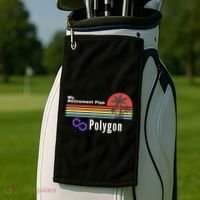 Polygon My Retirement Plan, Polygon Logo, Polygon Crypto Golf Towel thumb 2